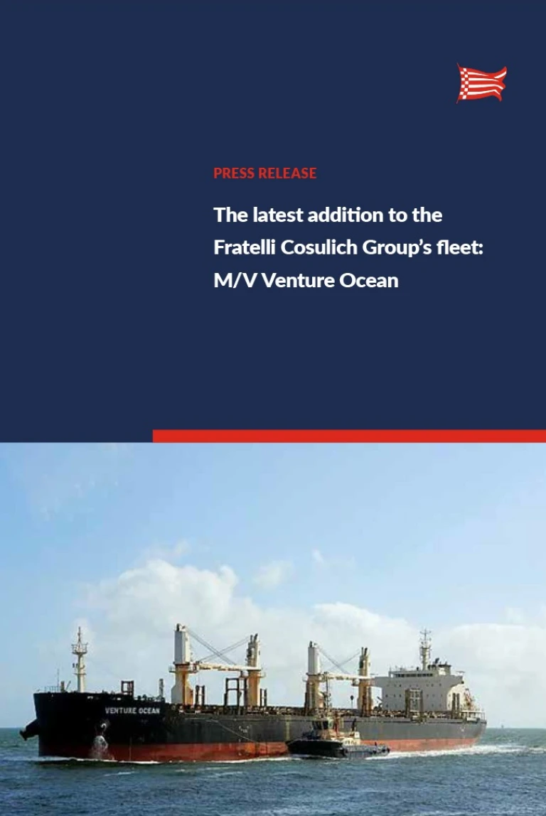 The latest addition to the Fratelli Cosulich Group's fleet: M/V Venture Ocean