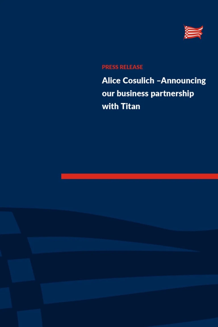 Alice Cosulich - Announcing our business partnership with Titan